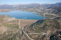 Imagen aérea del pantano de la Viñuela